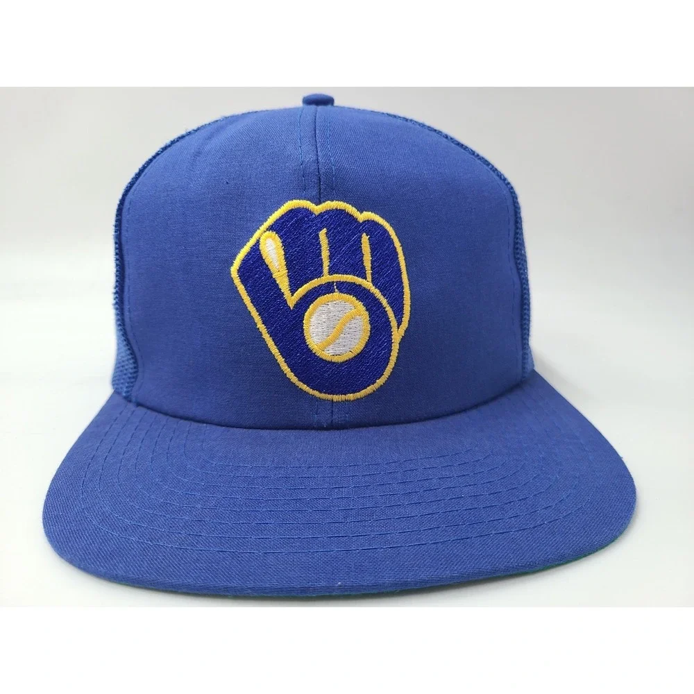 Vintage Milwaukee Brewers Twins‎ Enterprise Mesh Snapback (Seems Small) Hat Cap
